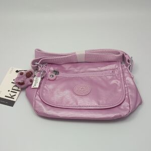 Kipling Metallic Lilac Sabian Shoulder Bag